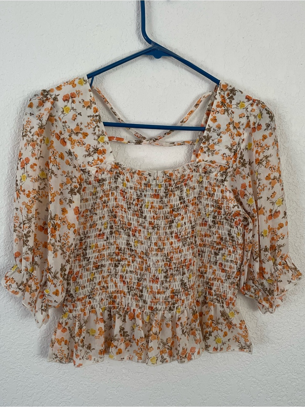 Smocked Peasant Blouse